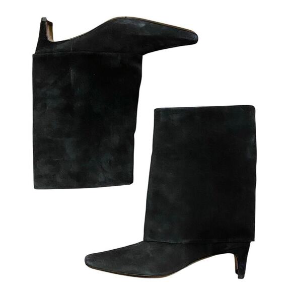 Staud Wally Foldover Black Suede Booties 37 NWOB - Picture 4 of 7